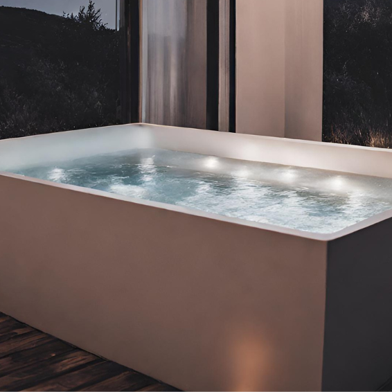 Cold Plunge on a white tub