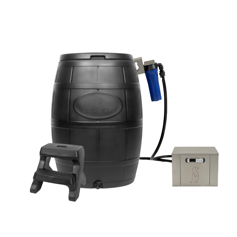 Ice Barrel and penguin chillers bundle in black