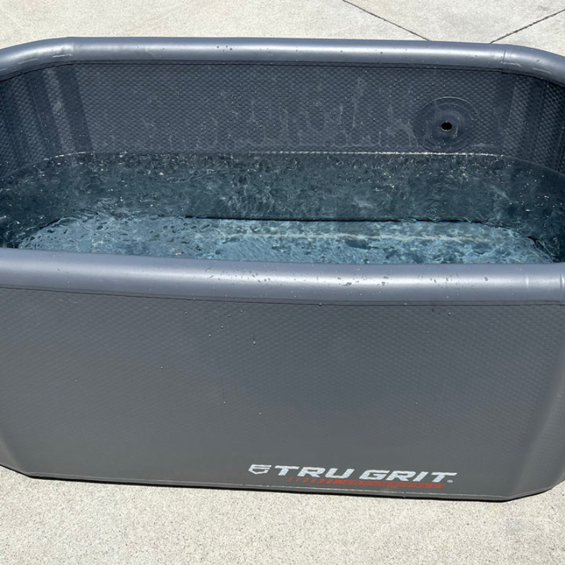 trugrit inflatable tub filled with water