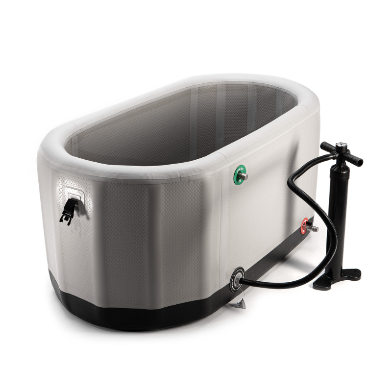 Cryospring inflatable tub with pump