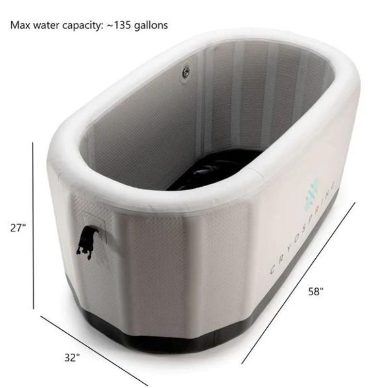 Cryospring inflatable tub dimensions